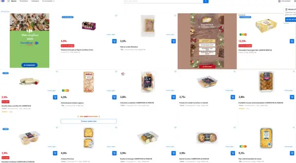 Tanie jedzenie we Francji: makaroniki za 4,99€, pâté za 2,05€, boudins za 3,00€.